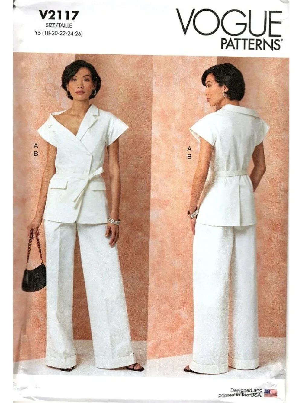 Vogue V2117 Womens 18 to 26 Jacket and Pants Uncut Sewing Pattern